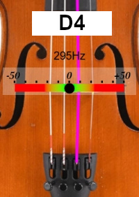 Stimmgerät für Bratsche D4